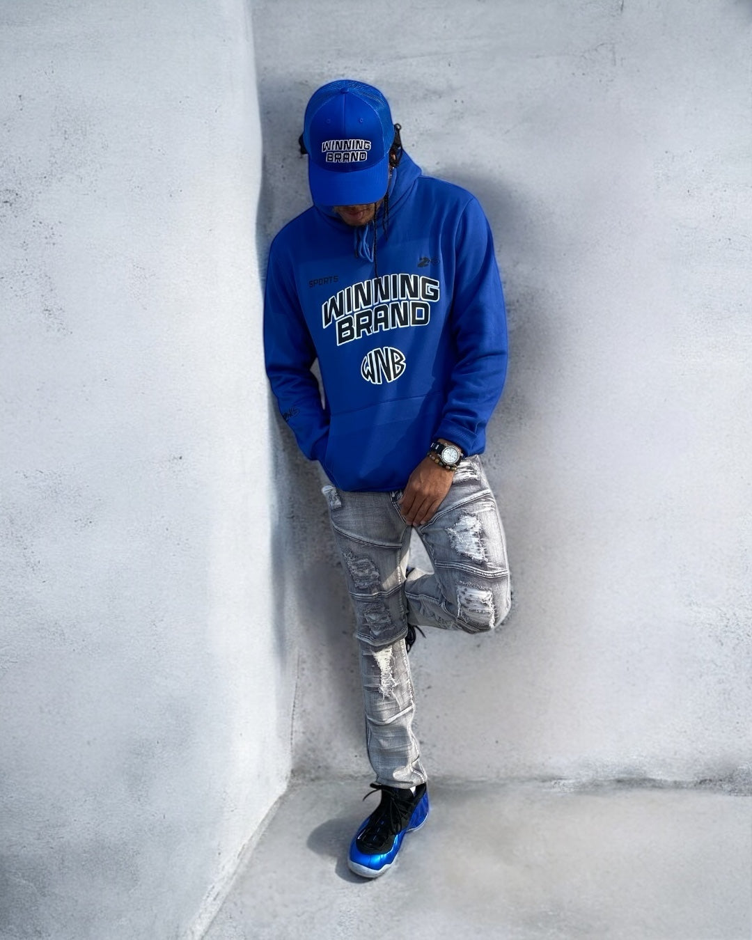 Electric Blue Winning Brand Hoodie