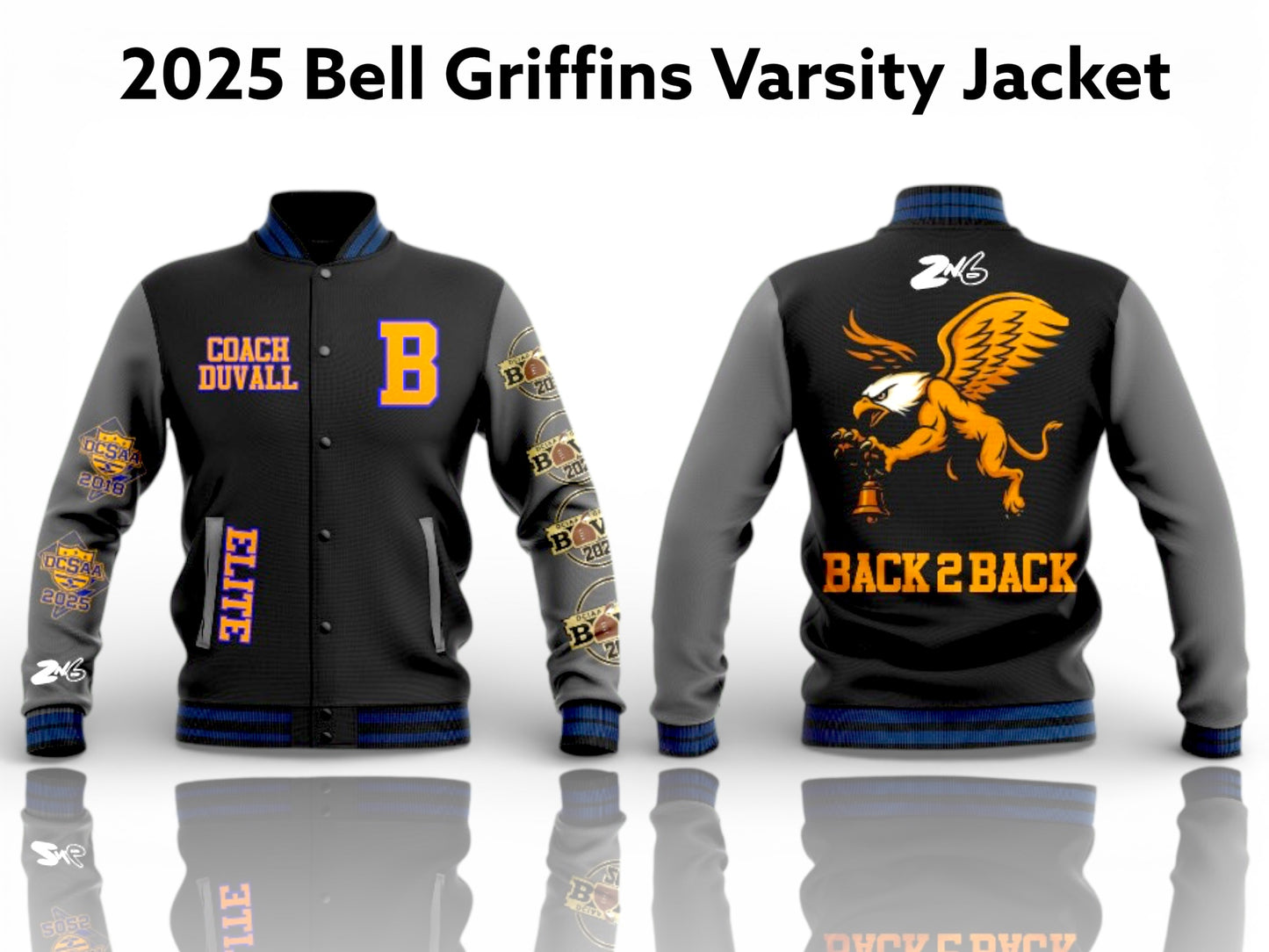 2025 Bell Griffins DCIAA Gravy Bowl and DCSAA State Championship Varsity Jackets