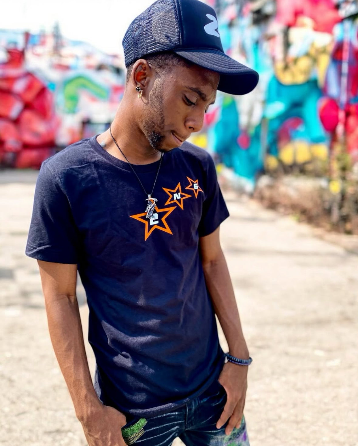 Orange Super Star T-Shirt