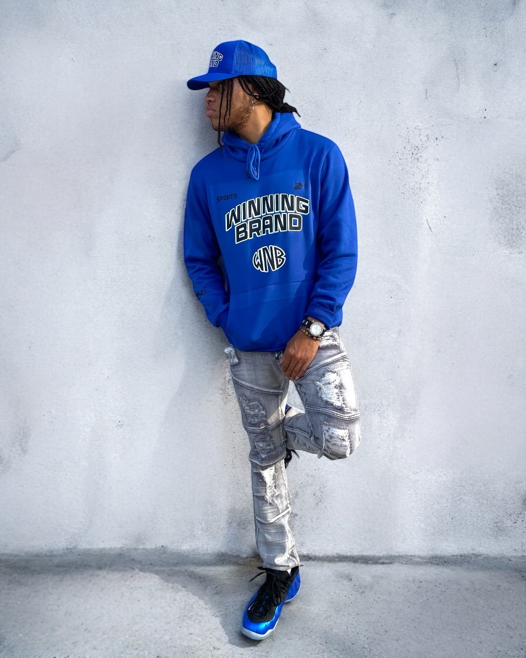 Electric Blue Winning Brand Hoodie